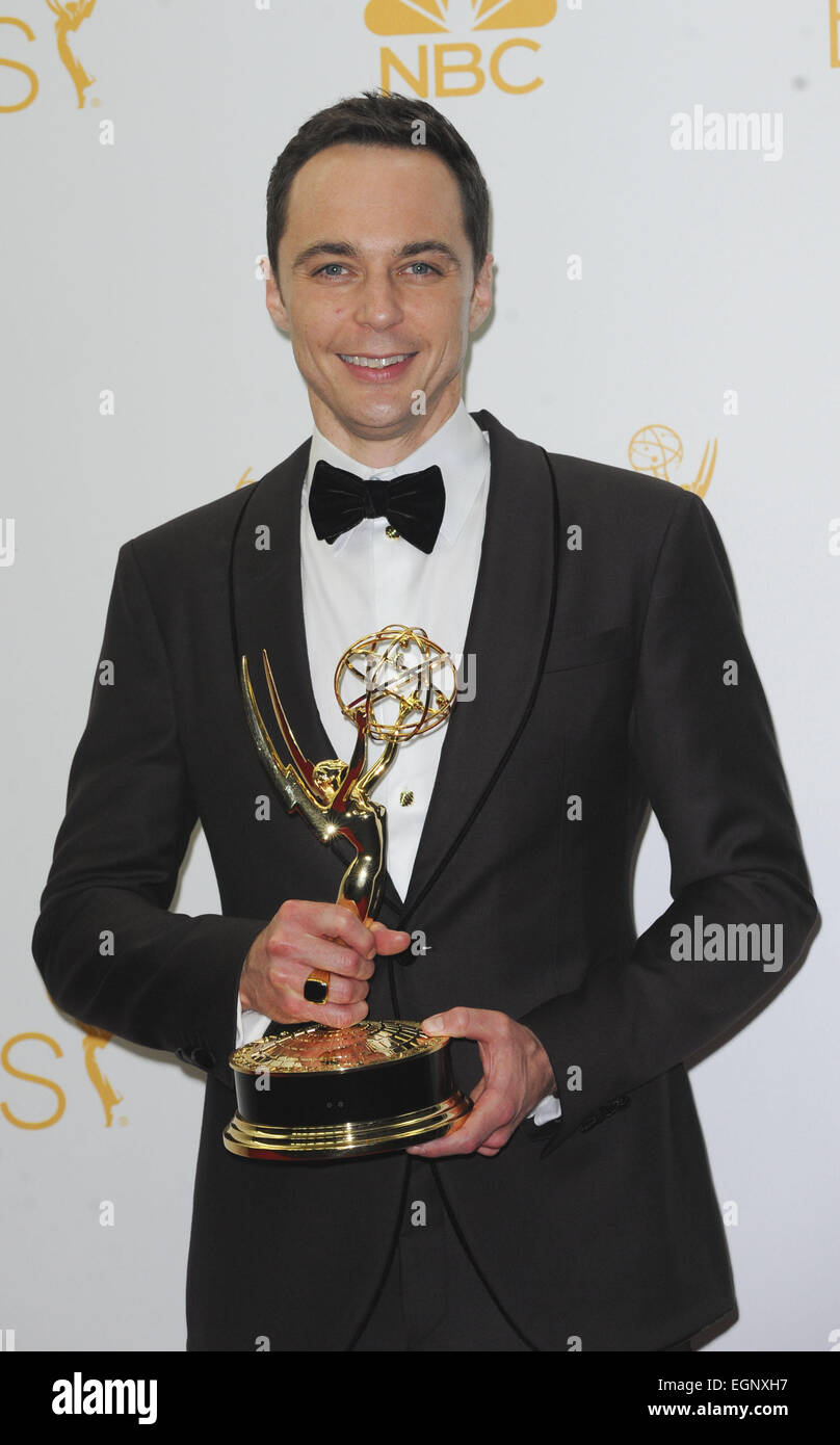 66th Annual Primetime Emmy Awards Press Room Featuring Jim Parsons 
