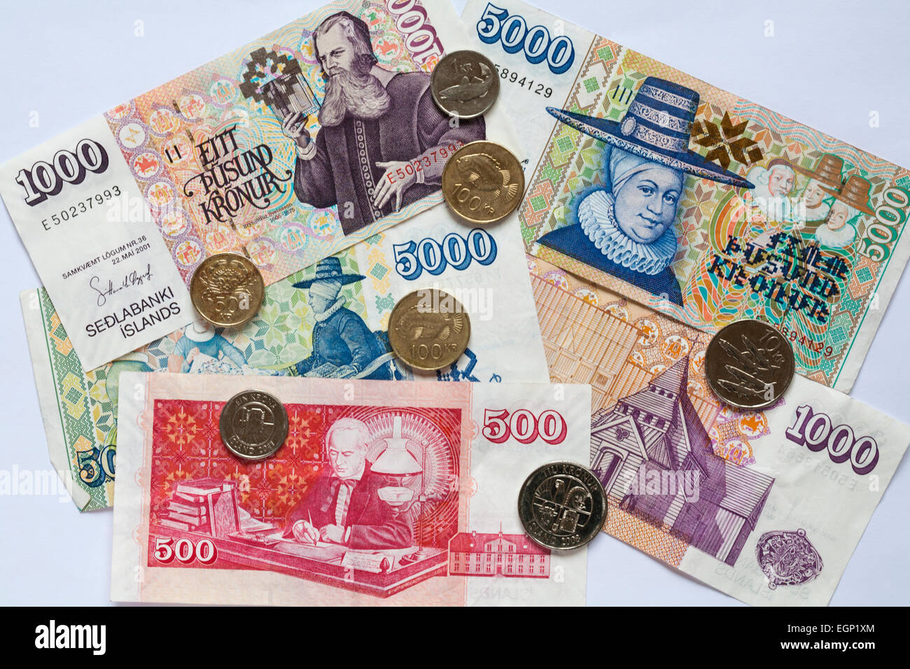 Icelandic Krona foreign currency for holiday in Iceland Stock Photo - Alamy