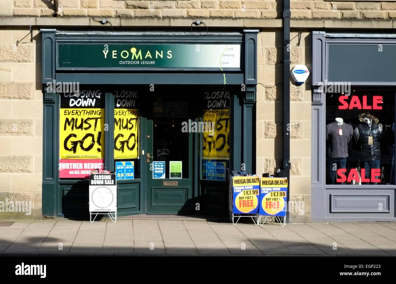 A Yeomans Outdoor leisure store England UK. Stock Photo