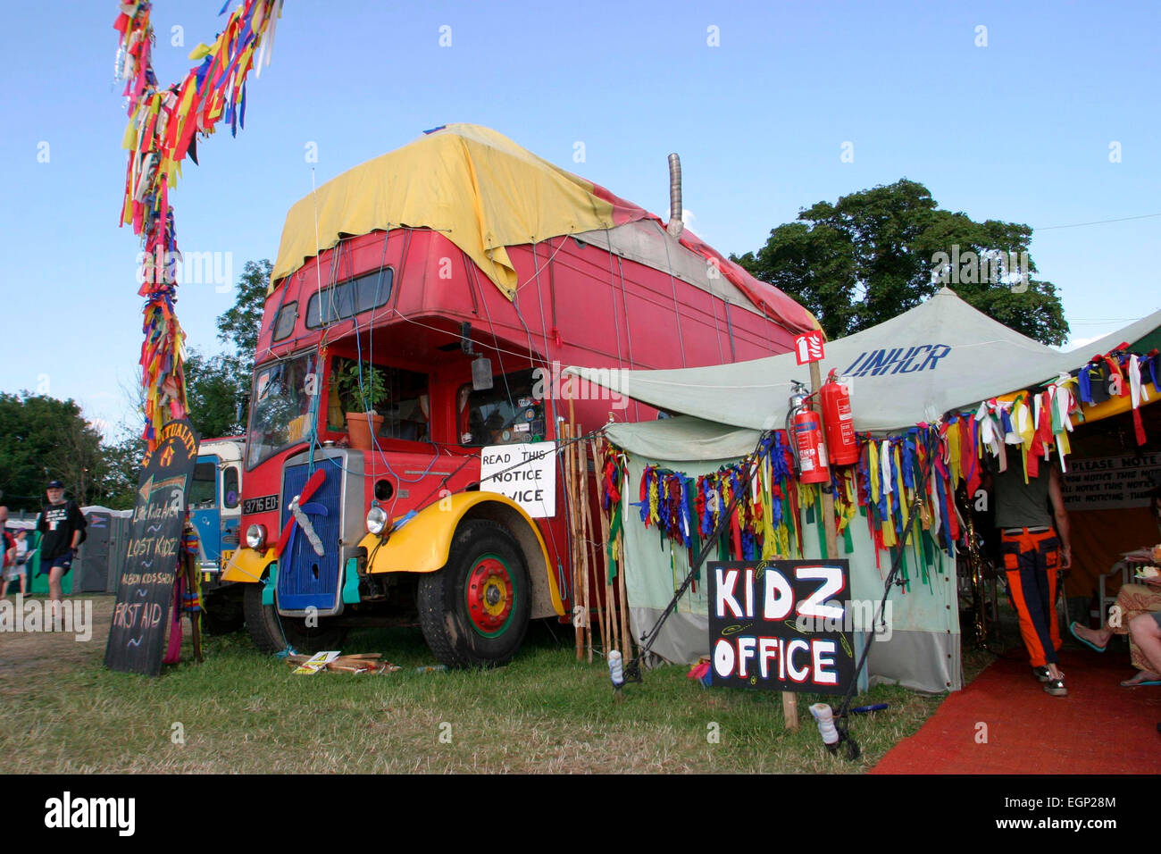 Kidz Office,Kidz Field, Glastonbury Festival, Pilton, Somerset, Britain