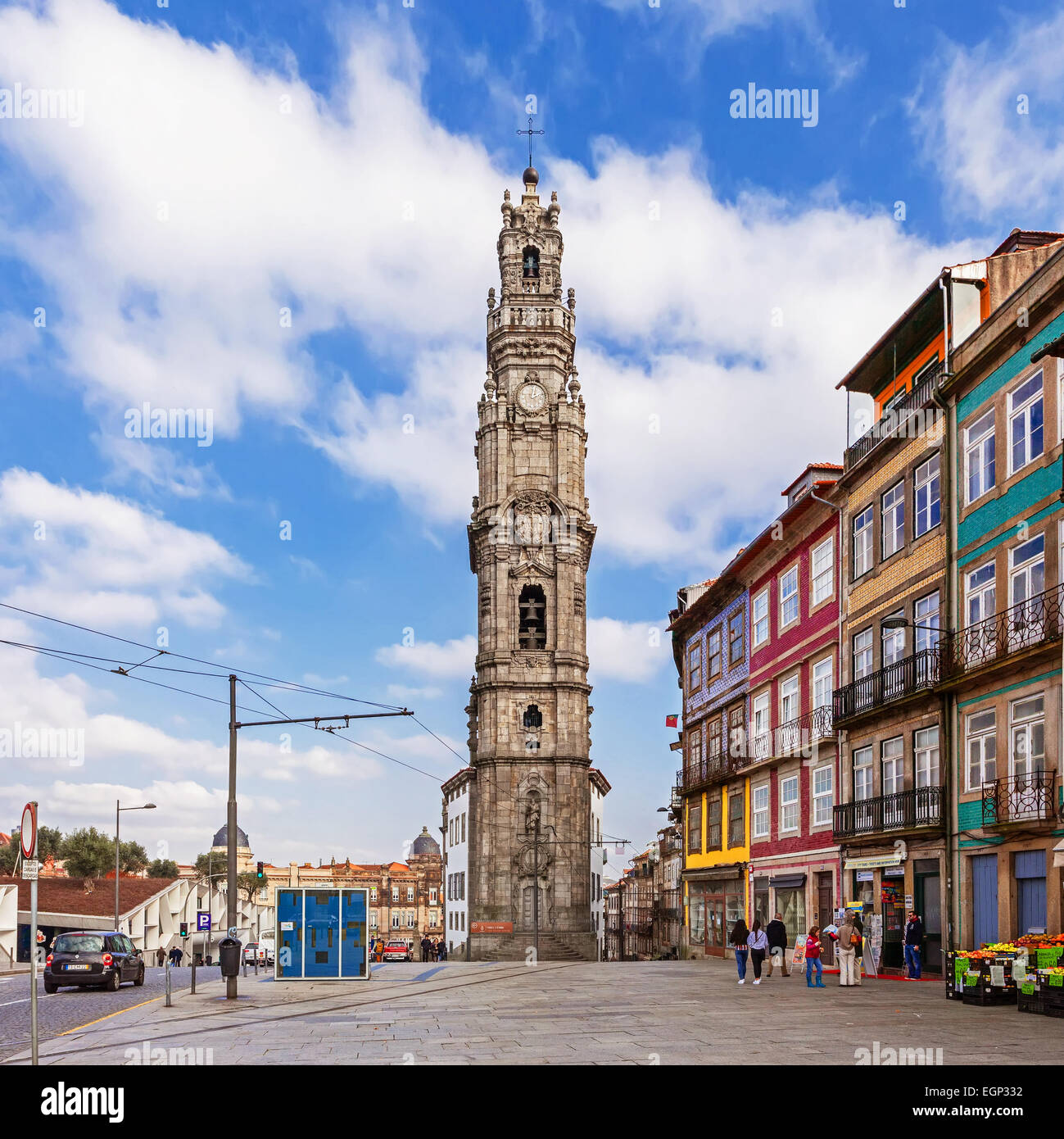 Porto, Portugal. The Iconic Clerigos Tower, One Of The Landmarks And ...