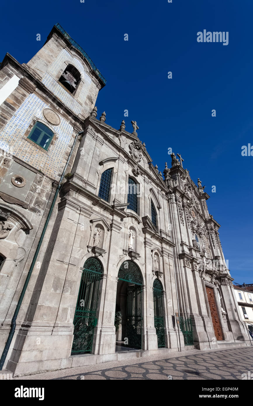Porto, Portugal. January 5, 2015: Carmelitas Church with the Carmo Church by the right side. Mannerist and Baroque architecture. Stock Photo