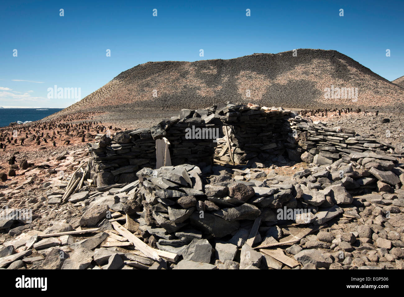 Antarctica, Paulet Island, ruins of 1903 Swedish Antarctic expedition