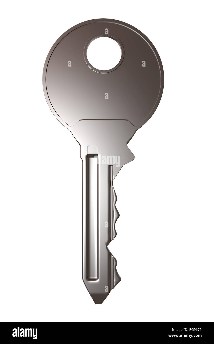3d rendering of a key on a white background Stock Photo - Alamy