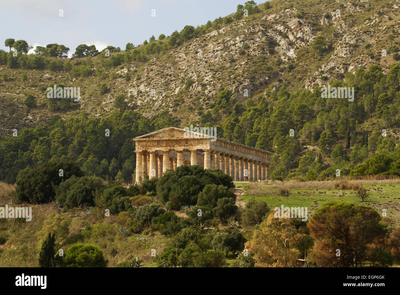 greek temple in the ancient city of Segesta, Sicily Stock Photo - Alamy