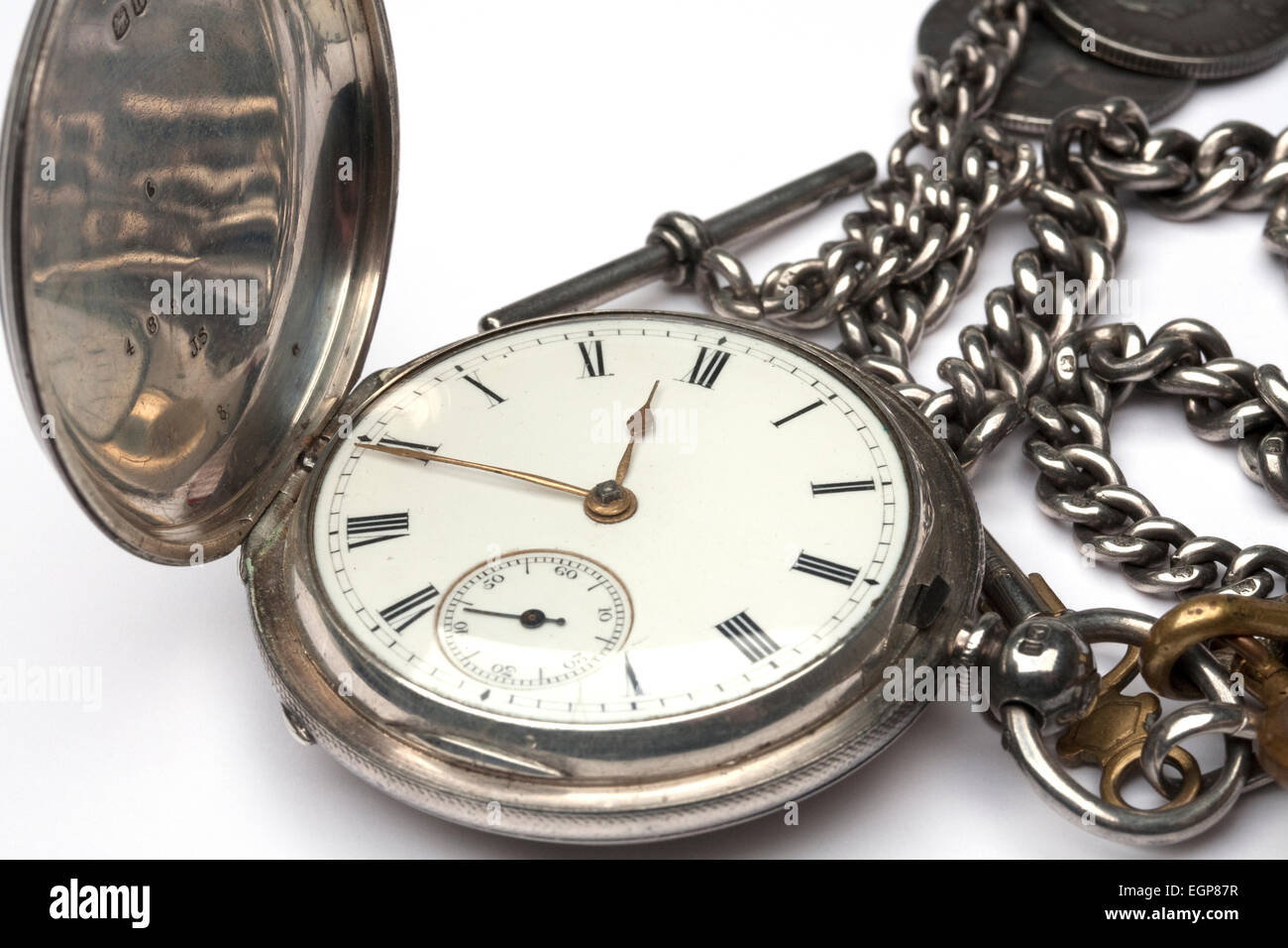 Fob watch and chain Stock Photo Alamy