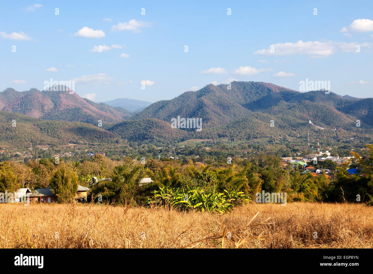 The Countryside around the Town of Pai, Thailand Stock Photo