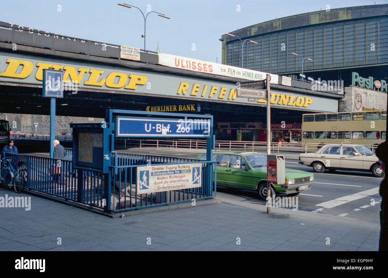 Berlin's Bahnhof Zoo, circa 1981. Stock Photo