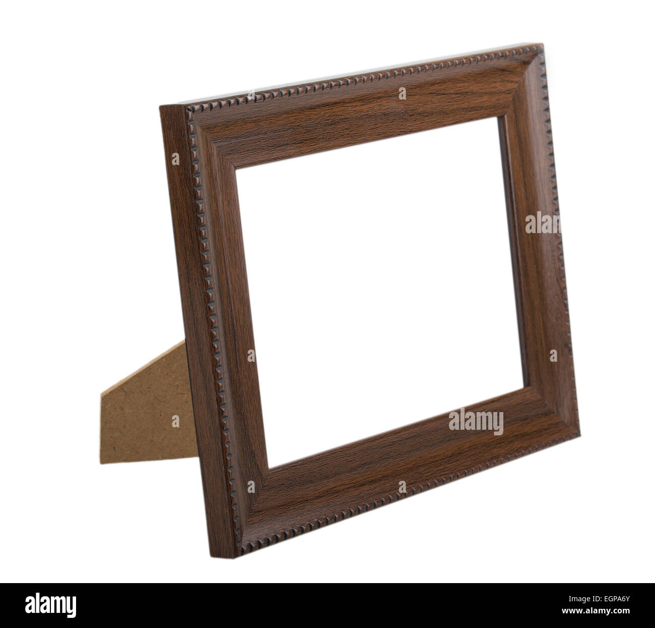 wooden picture frame isolated on white Stock Photo - Alamy