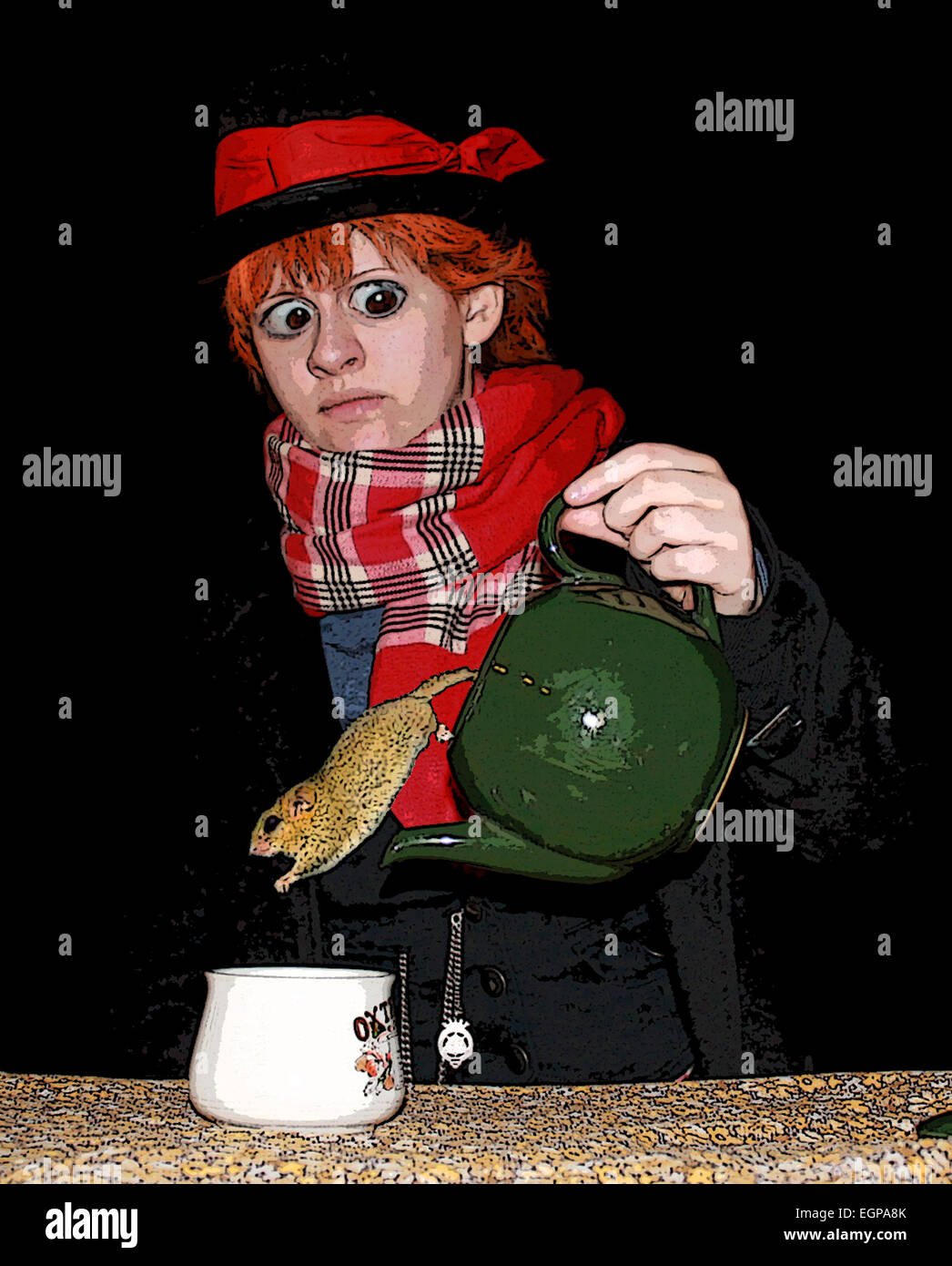 mad hatter, mouse, mad hatter's tea party, fairytale, fiction, fictional, story book, photography, artistic, Stock Photo