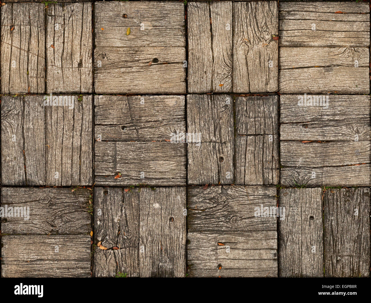 Seamless Background Of An Old Weathered Parquet Style Wooden