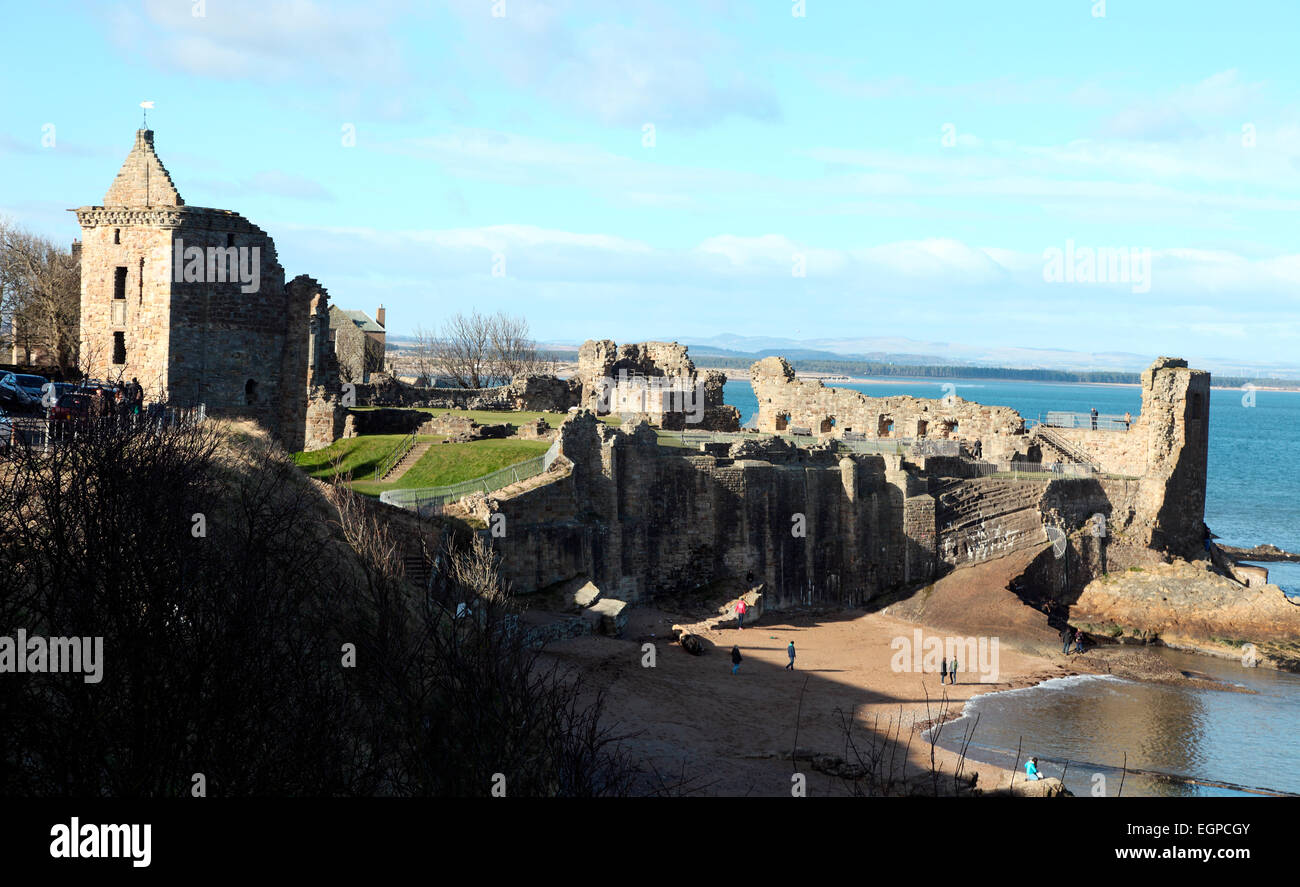 St Andrews Castle St Andrews Stock Photo