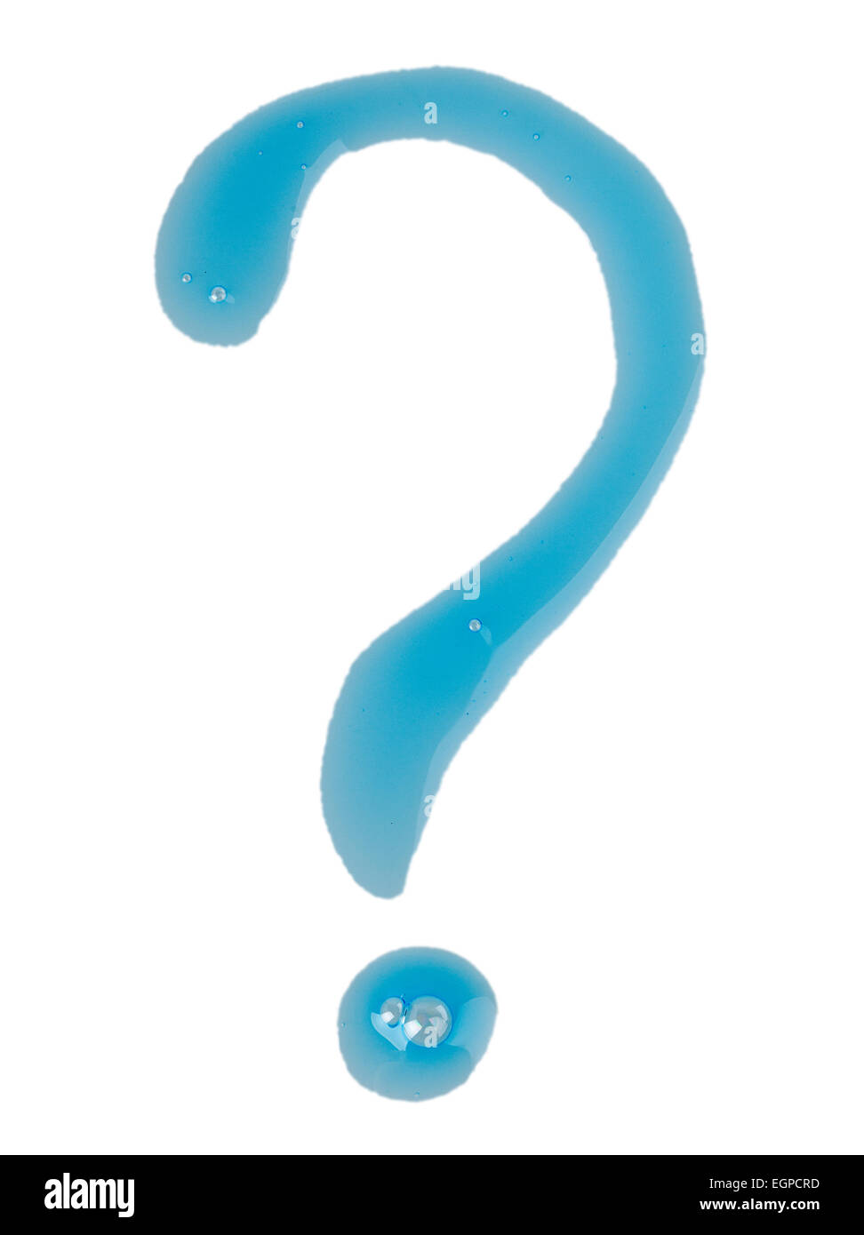 dishwashing liquid blue question mark Stock Photo Alamy