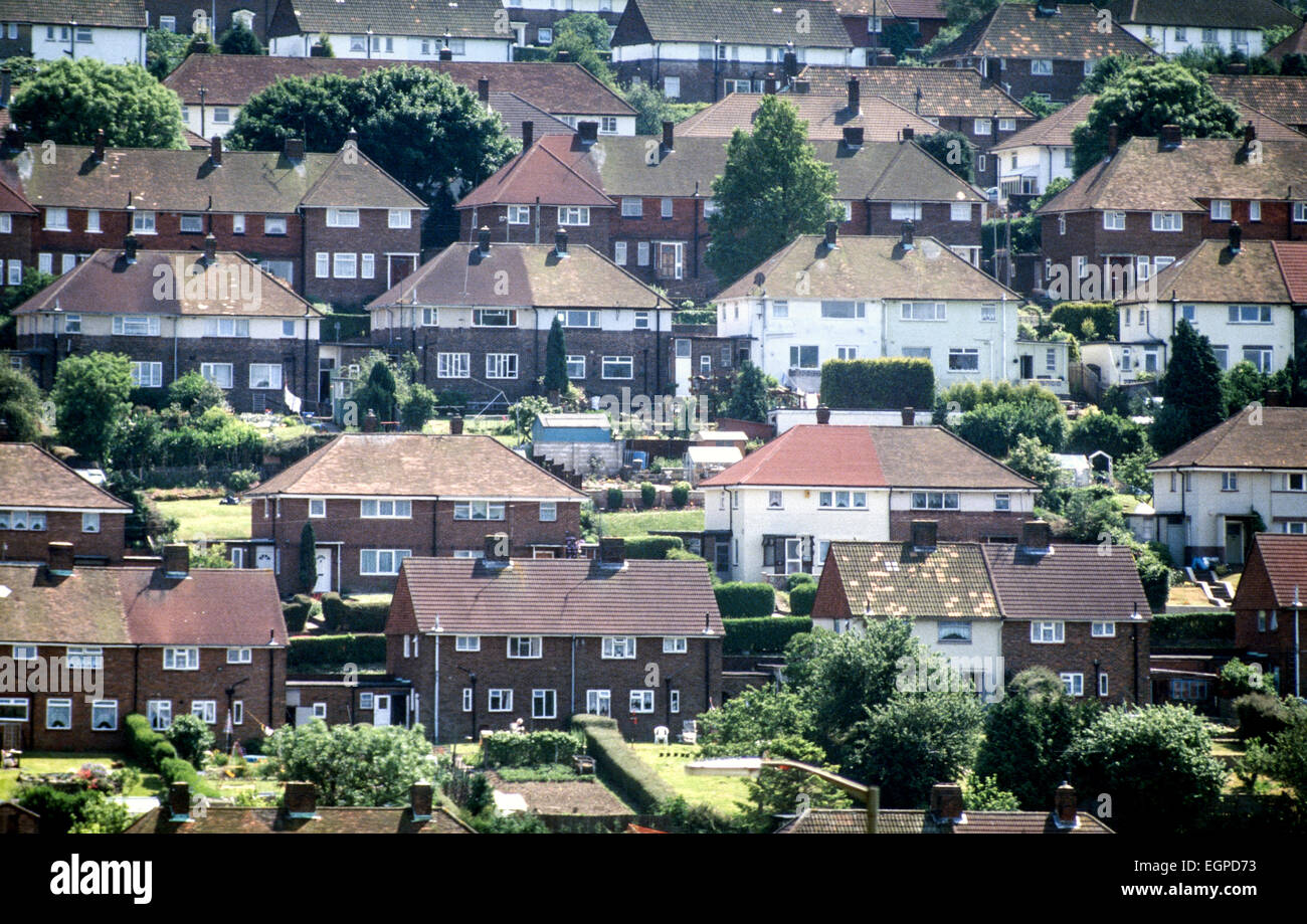 A suburban housing estate in southern England Stock Photo