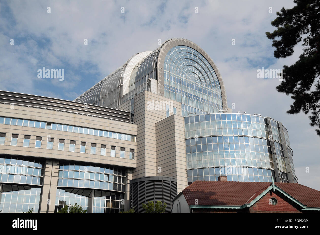 The European Parliament Paul-Henri Spaak Building, Brussels, Belgium. Stock Photo