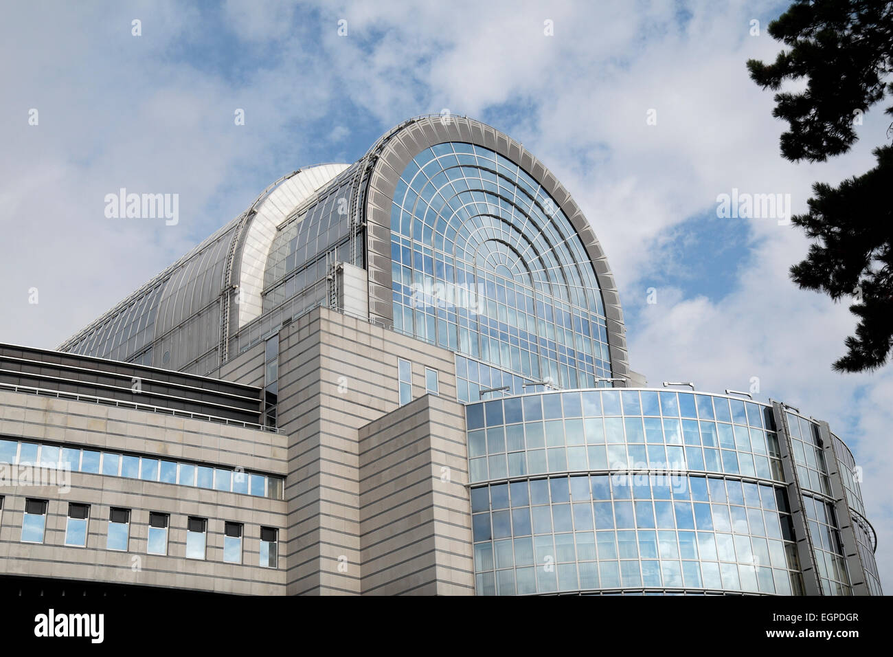 The European Parliament Paul-Henri Spaak Building, Brussels, Belgium. Stock Photo