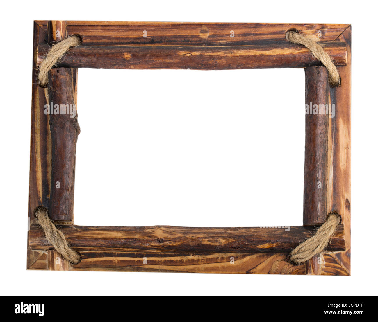 wooden picture frame isolated on white Stock Photo - Alamy