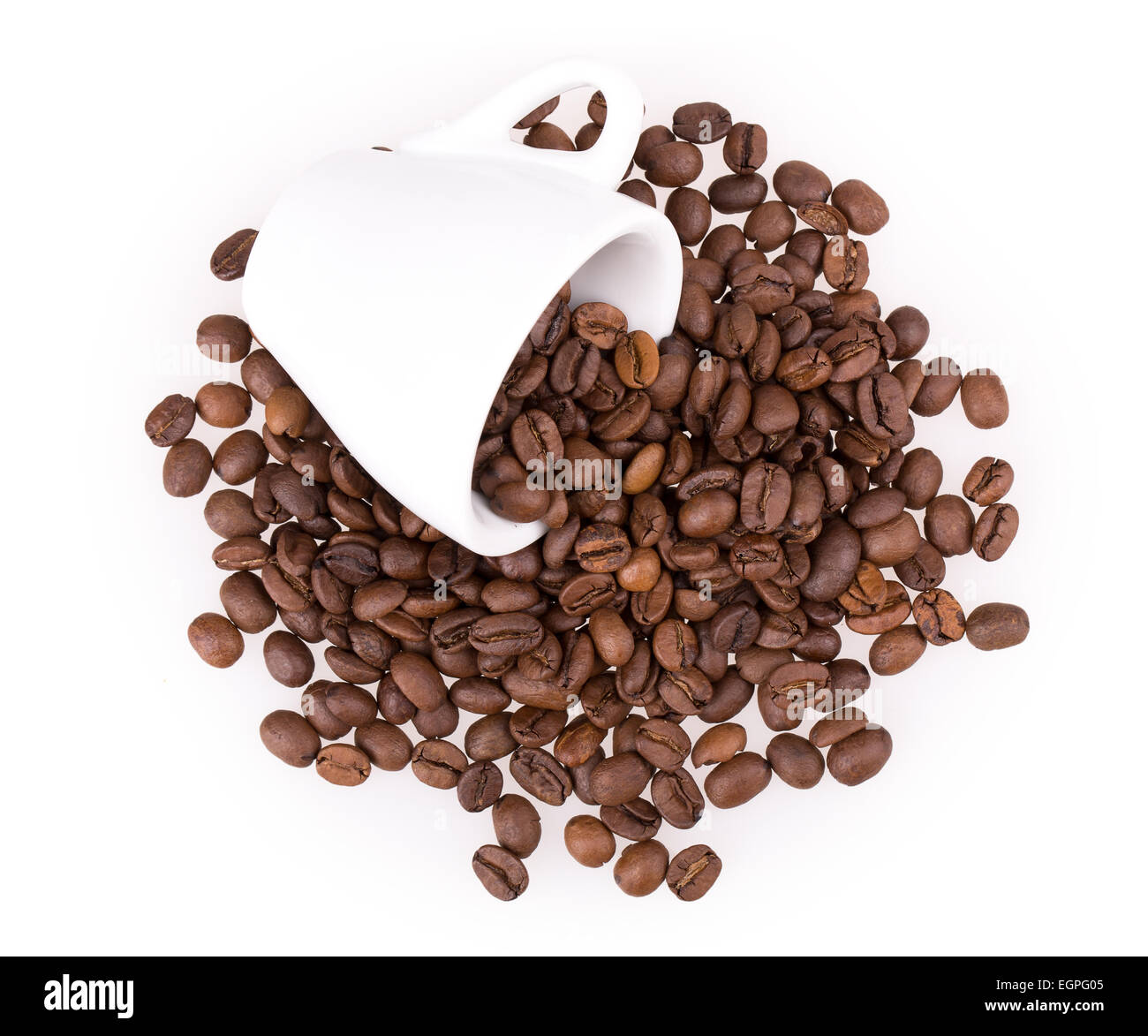 coffee beans isolated on white background Stock Photo - Alamy