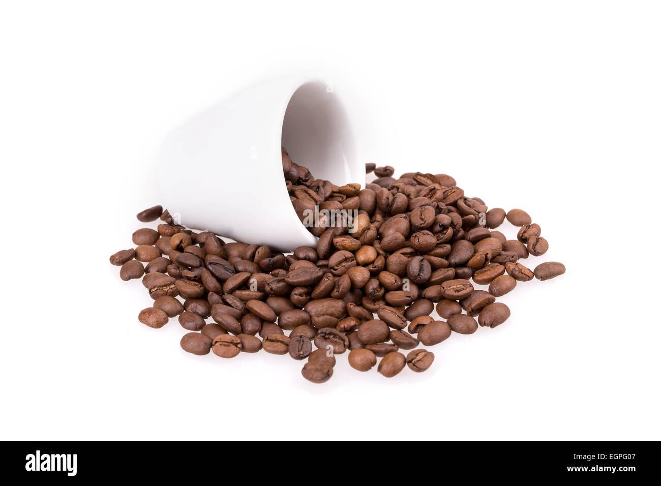 coffee beans isolated on white background Stock Photo - Alamy