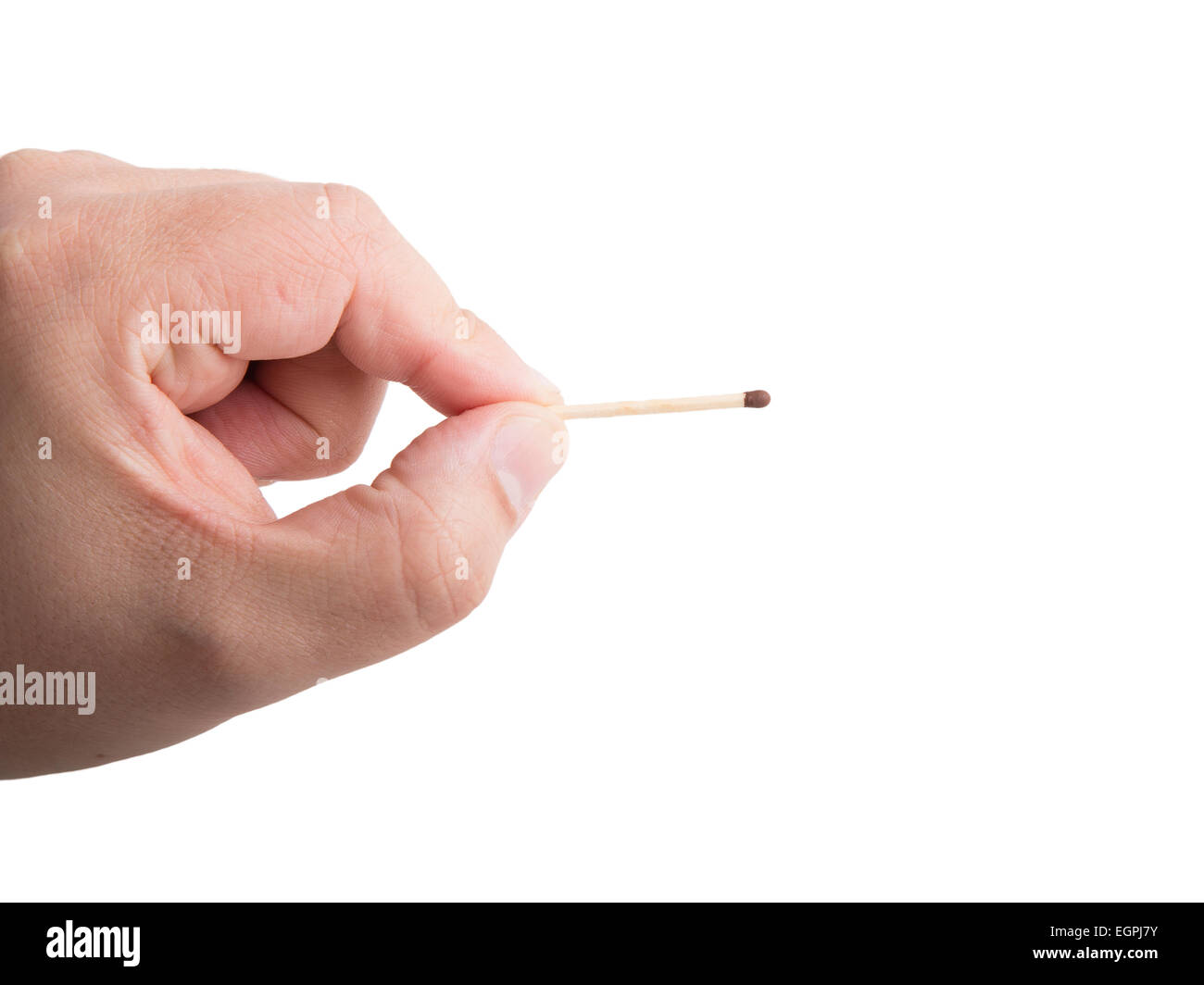 hand, match isolated on white background Stock Photo - Alamy