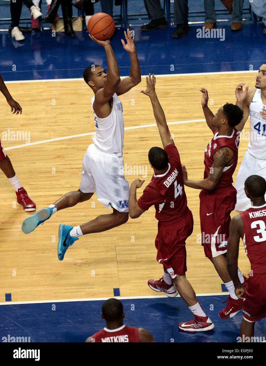 Arkansas razorbacks guard jabril durham 4 hires stock photography and