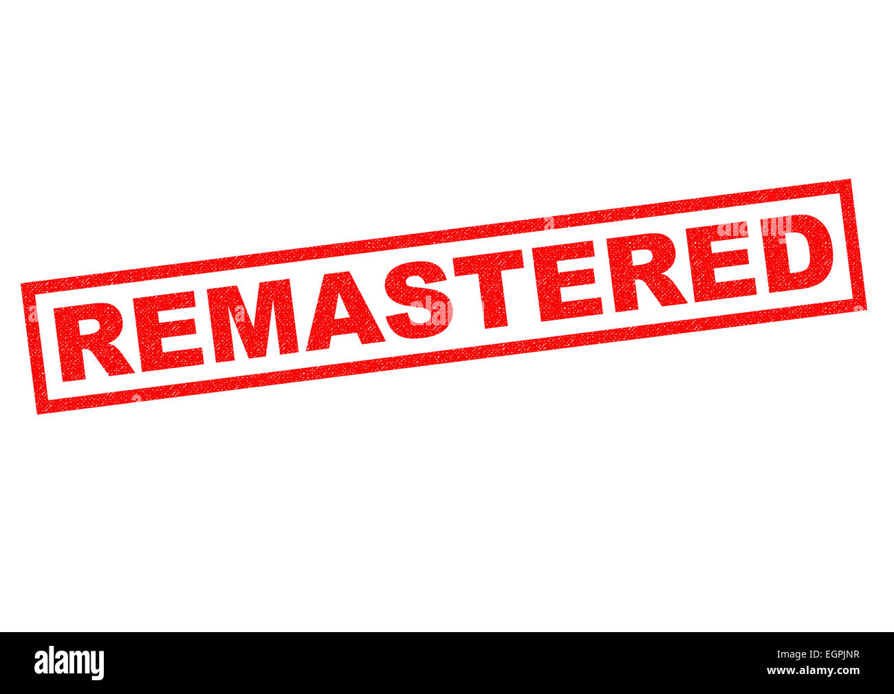 REMASTERED red Rubber Stamp over a white background Stock Photo - Alamy