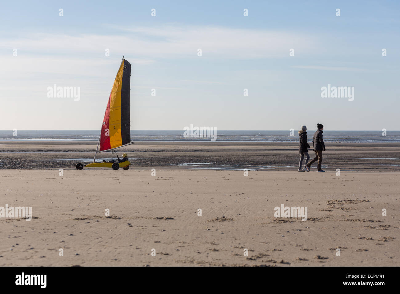 A Land Yacht On The Beach At Le Touquet Paris Plage France