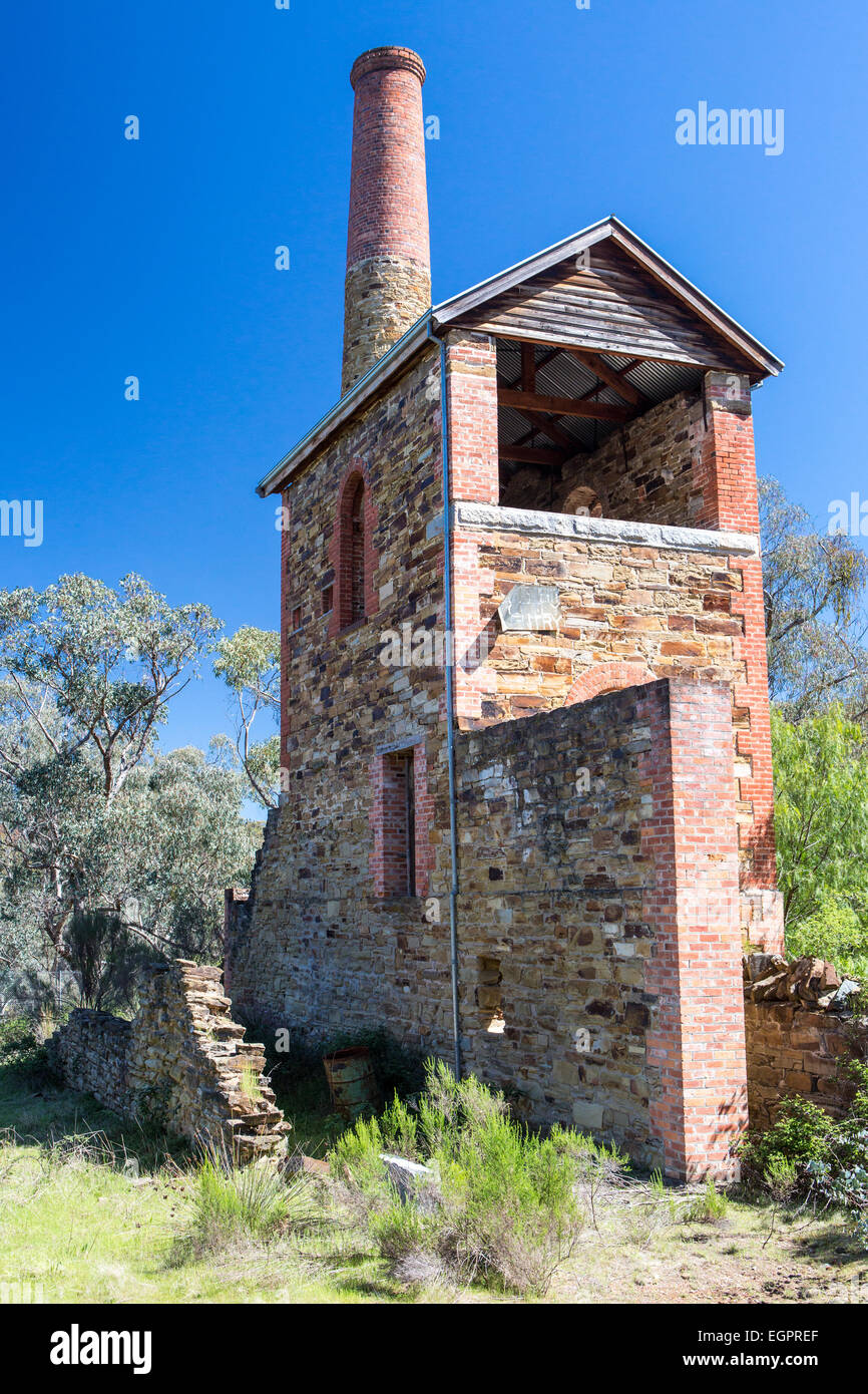 The disused Duke of Cornwall Mine in the Victorian Goldfields near Castlemaine Stock Photo