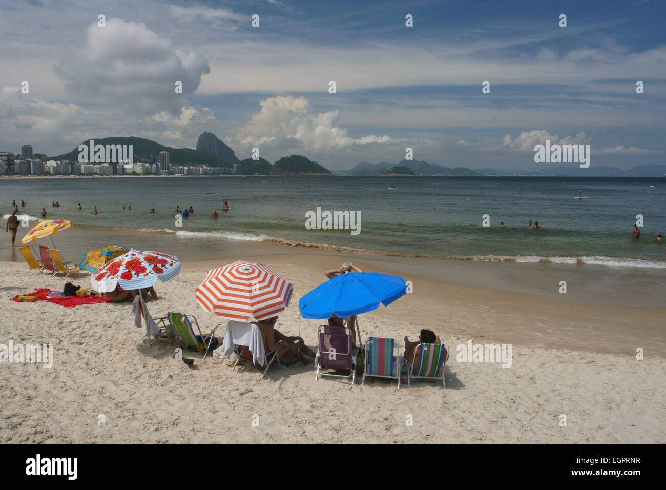 Sunbathers copacabana beach hi-res stock photography and images - Alamy