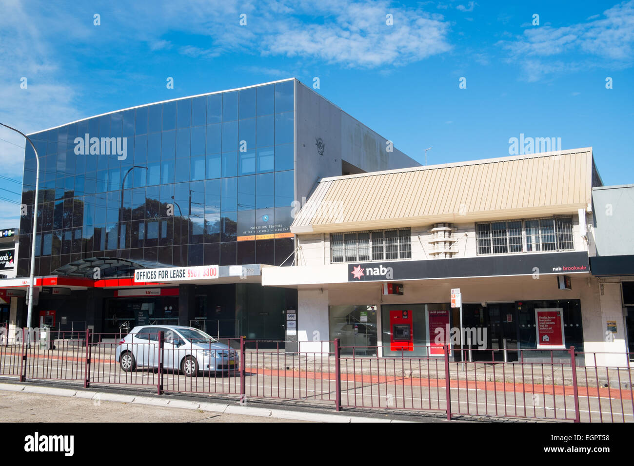 shops and business on pittwater road, in the northern Sydney suburb of
