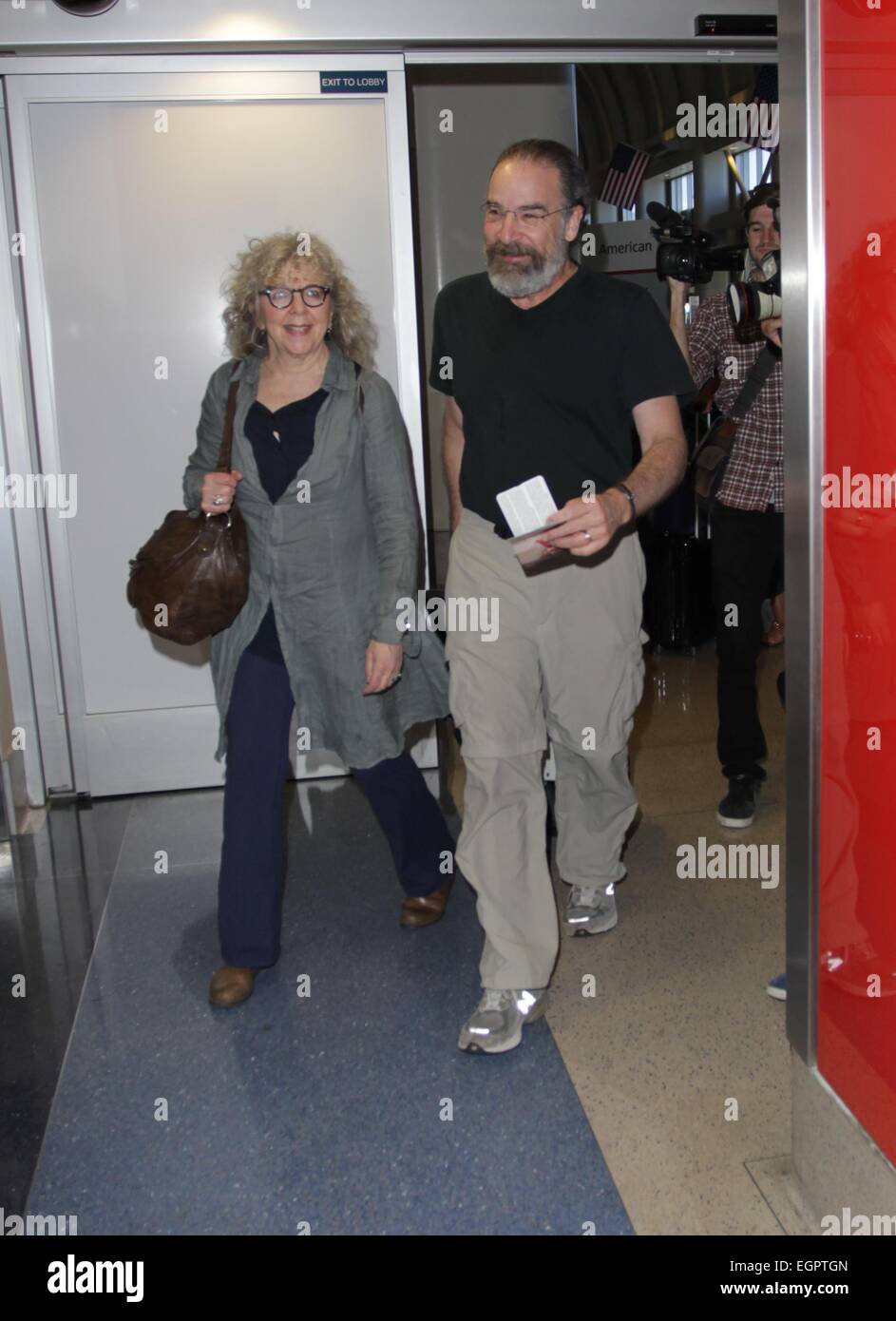 Mandy Patinkin with his wife depart from Los Angeles International ...