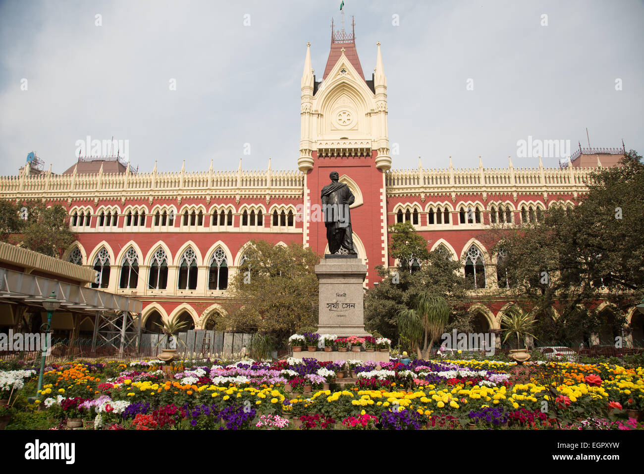 Facade of a high court building, Calcutta High Court, Kolkata, Stock Photo