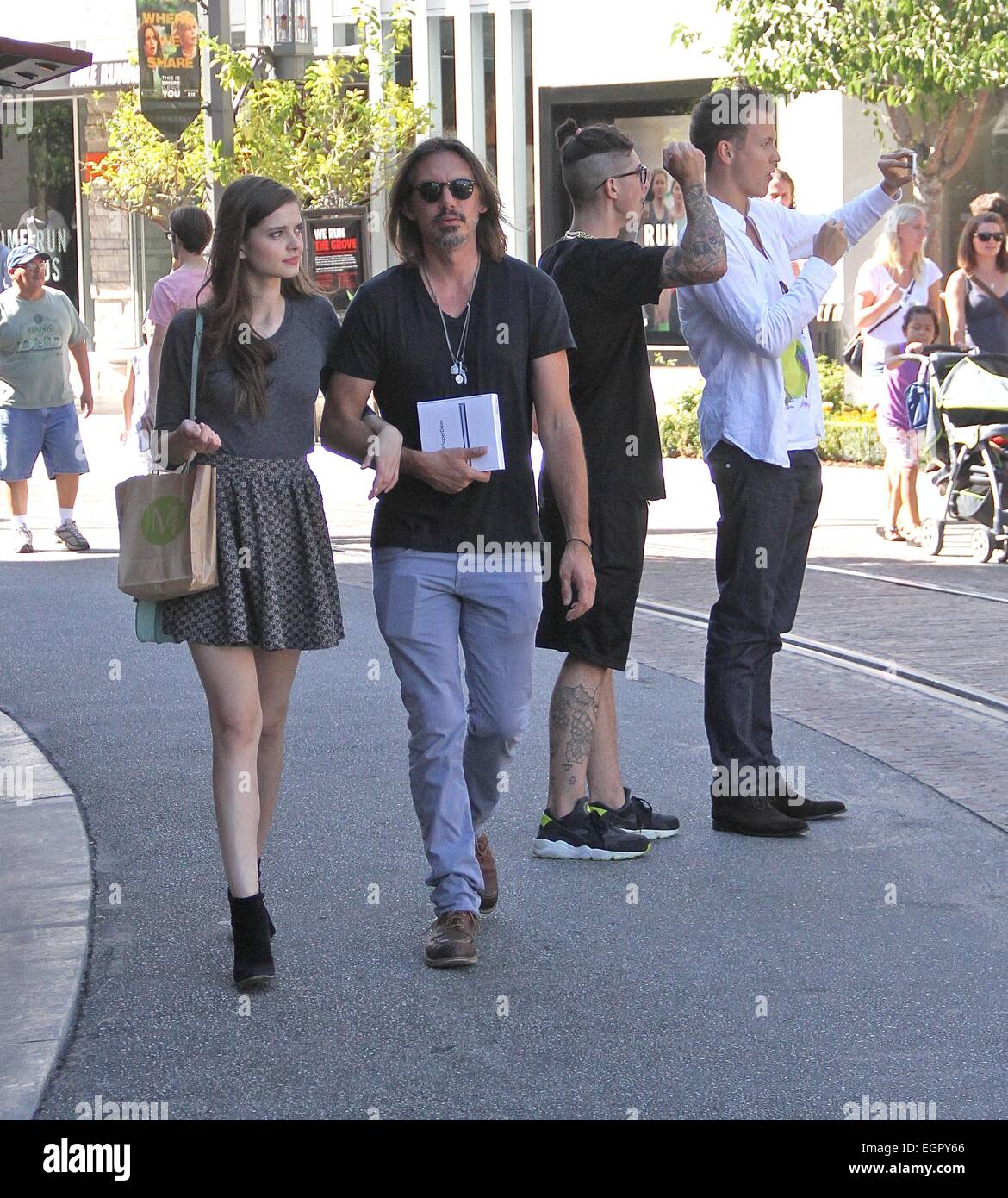 Lukas Haas shopping with his girlfriend at The Grove Featuring: Lukas Haas,Jerome Jarre Where: Los Angeles, California, United States When: 26 Aug 2014 Stock Photo