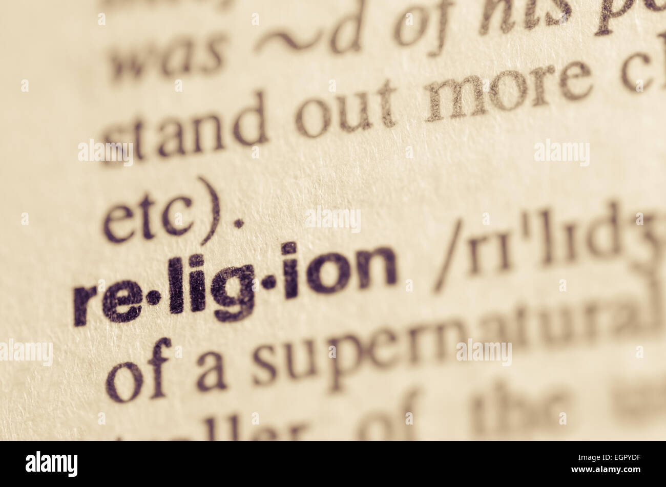 Word Religion High Resolution Stock Photography And Images Alamy