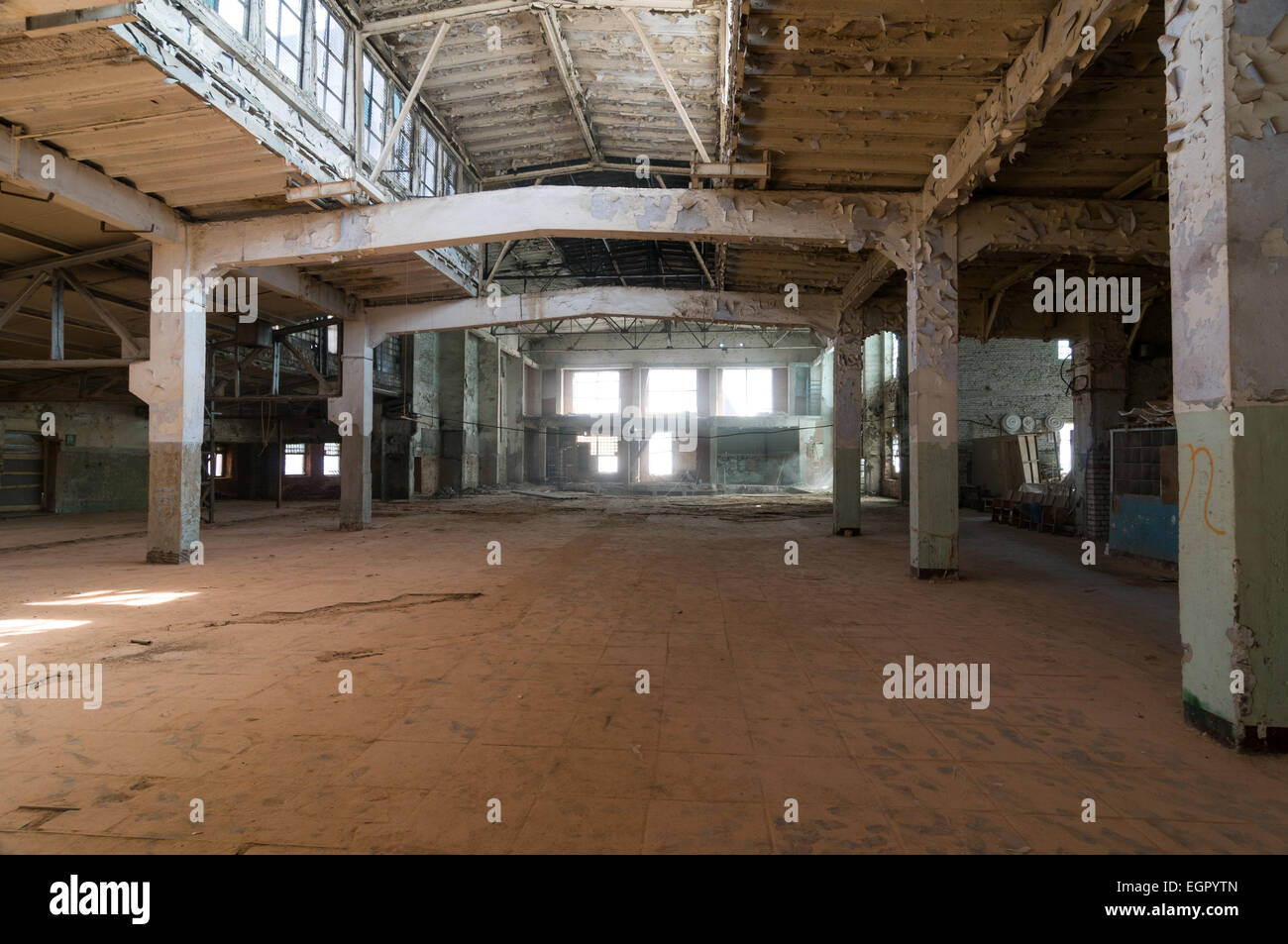 Empty warehouse office or commercial area, industrial background Stock Photo