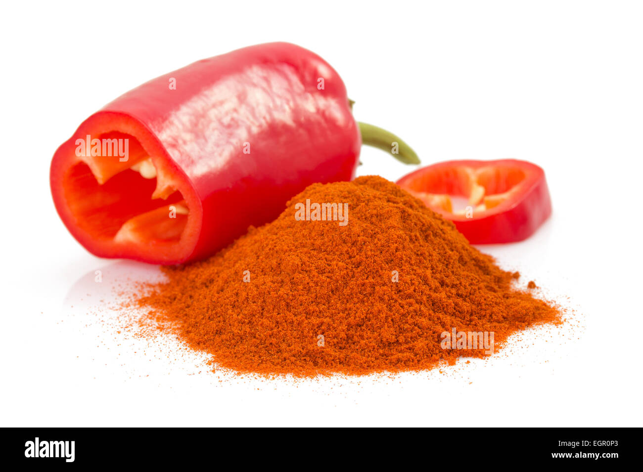 paprika powder isolated on white background Stock Photo Alamy