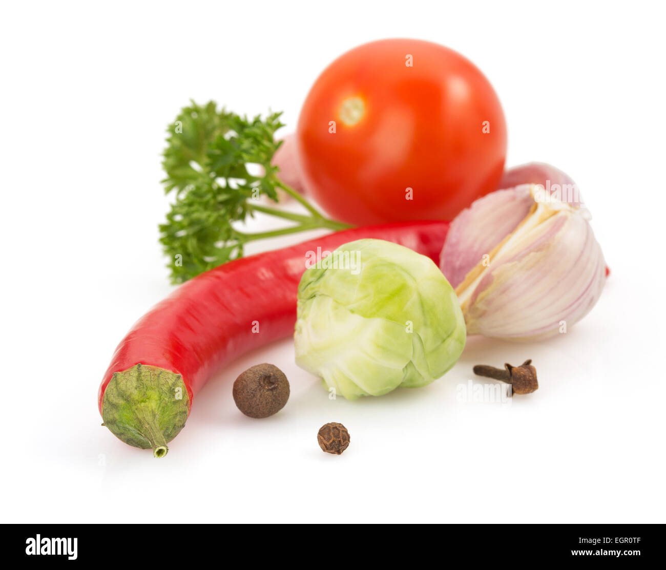 fresh vegetables isolated on white background Stock Photo - Alamy