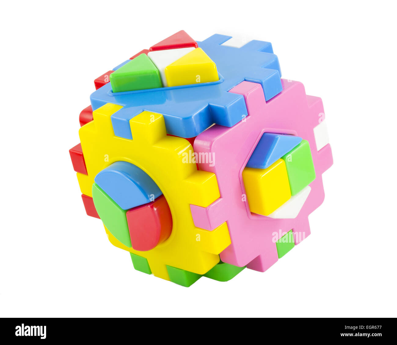 baby toy blocks isolated on white background Stock Photo - Alamy