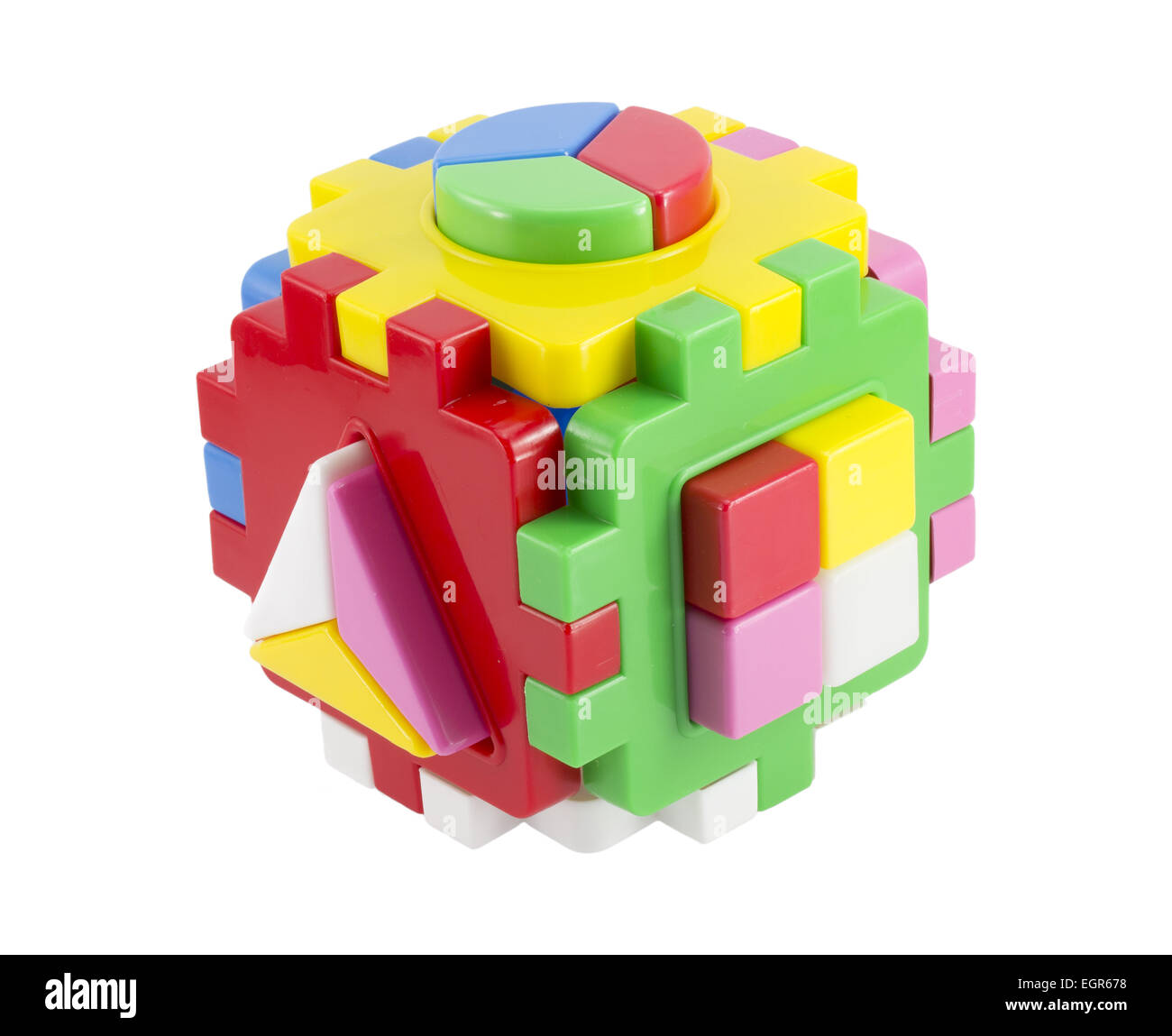 baby toy blocks isolated on white background Stock Photo - Alamy