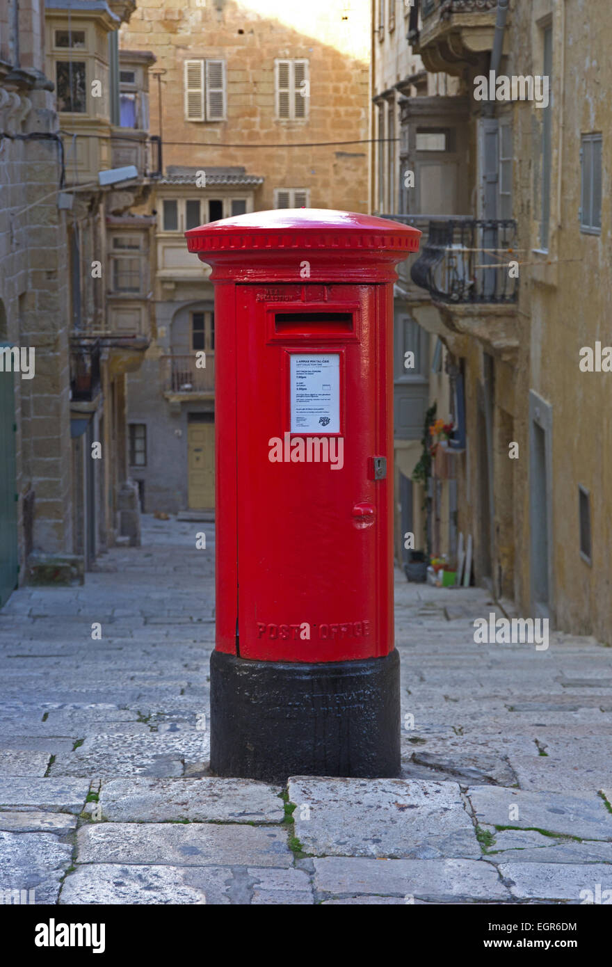 Red, Maltese, Post Office box, Valletta, Malta Stock Photo Alamy