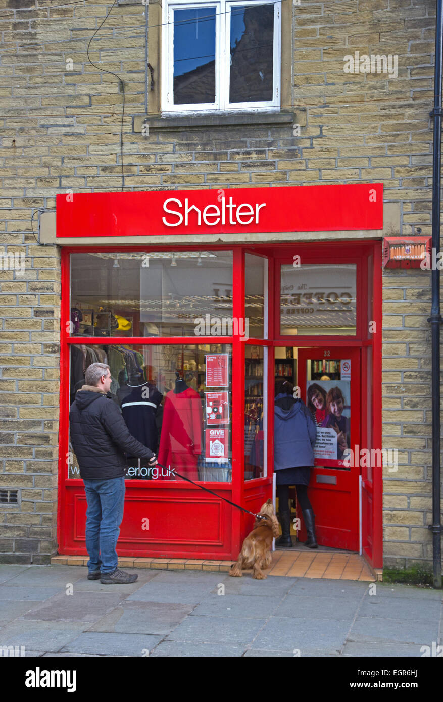 Shelter charity shop, Hebden Bridge, West Yorkshire Stock Photo Alamy