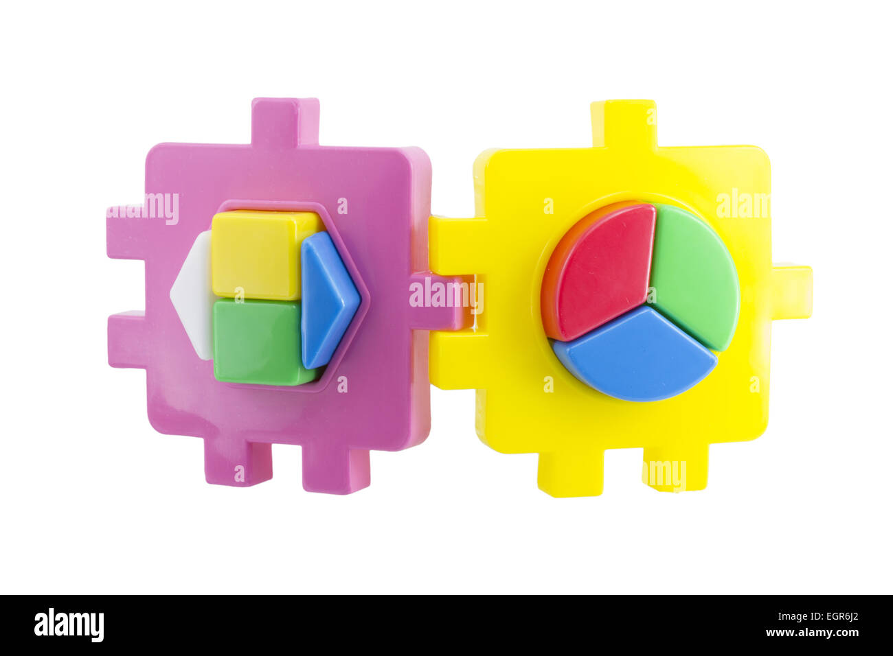 baby toy blocks isolated on white background Stock Photo - Alamy