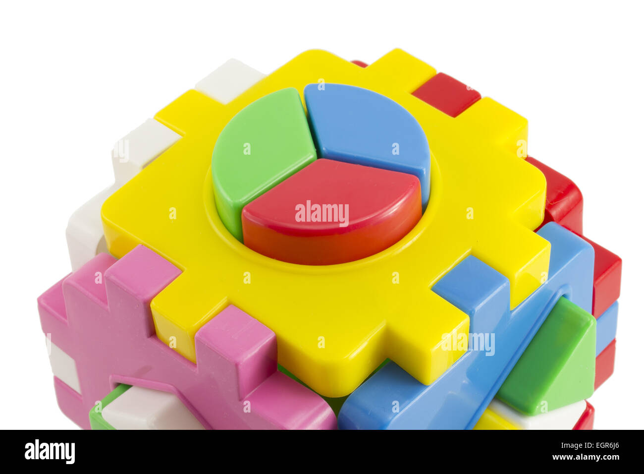 baby toy blocks isolated on white background Stock Photo - Alamy