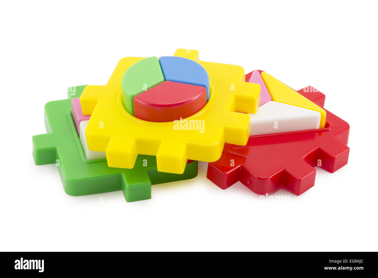 baby toy blocks isolated on white background Stock Photo - Alamy