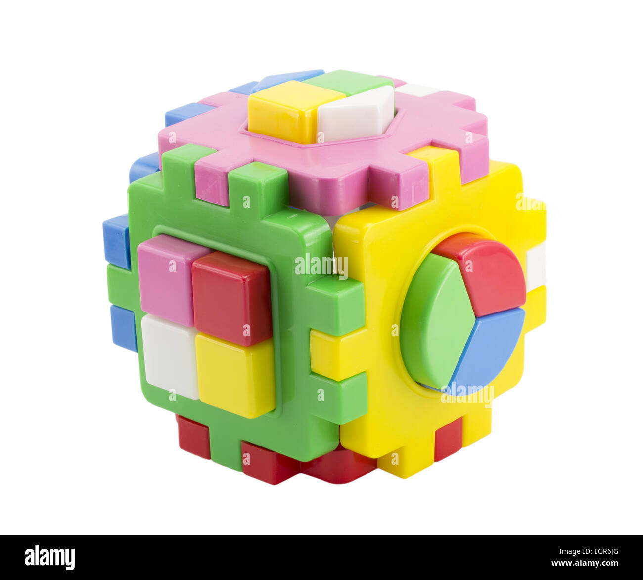 baby toy blocks isolated on white background Stock Photo - Alamy