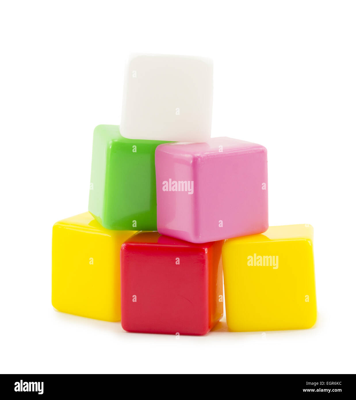 baby toy blocks isolated on white background Stock Photo - Alamy
