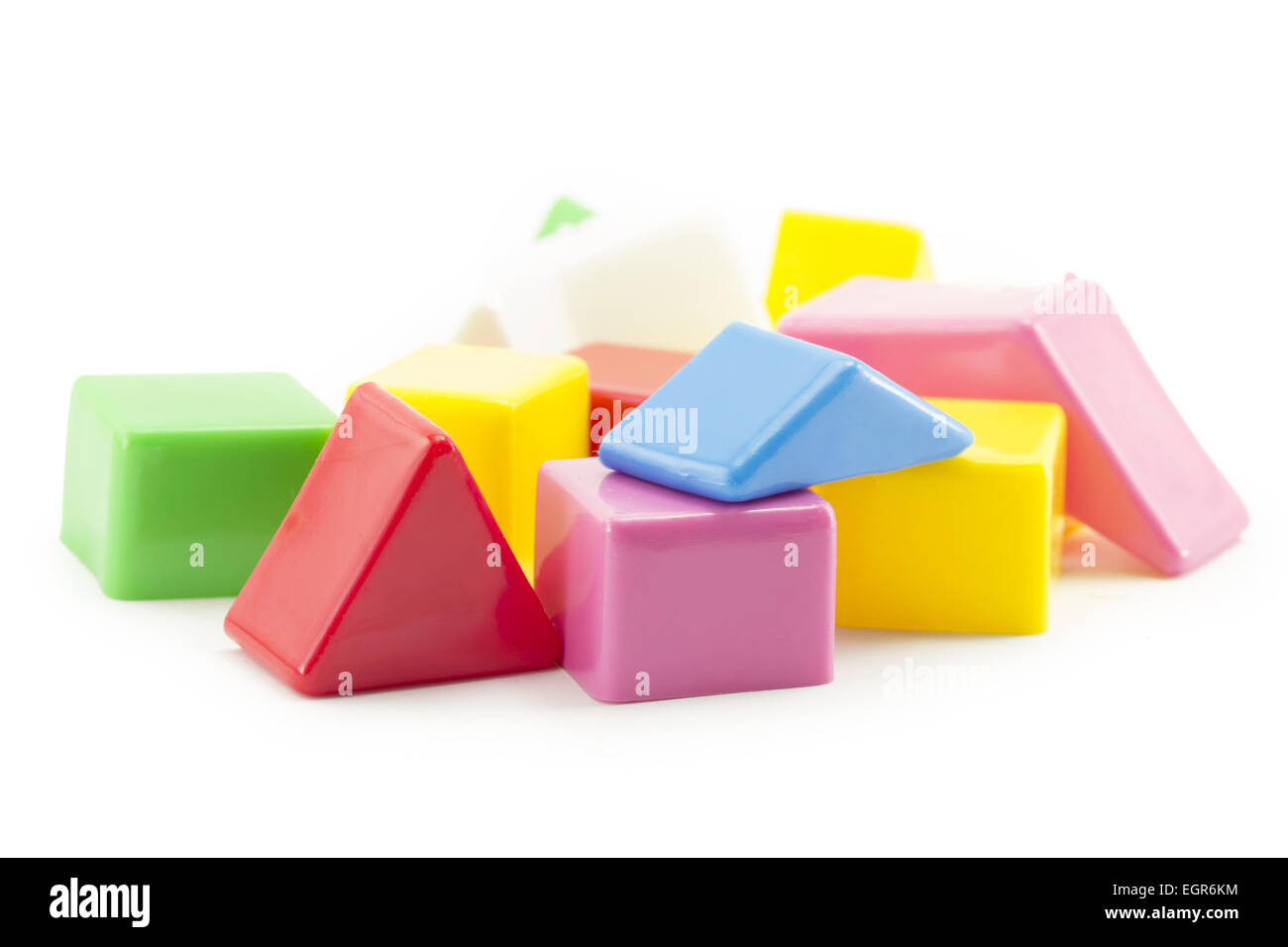 baby toy blocks isolated on white background Stock Photo - Alamy