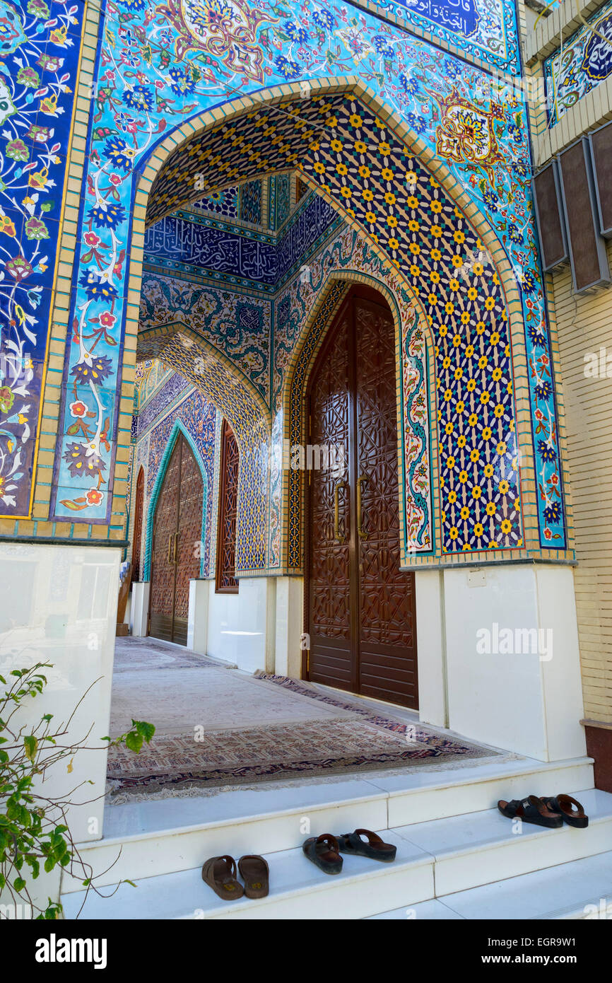 The Iranian Mosque in Satwa Dubai United Arab Emirates Stock Photo
