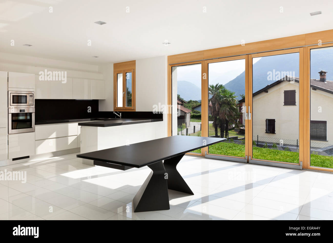 interior home, new kitchen, open space Stock Photo - Alamy