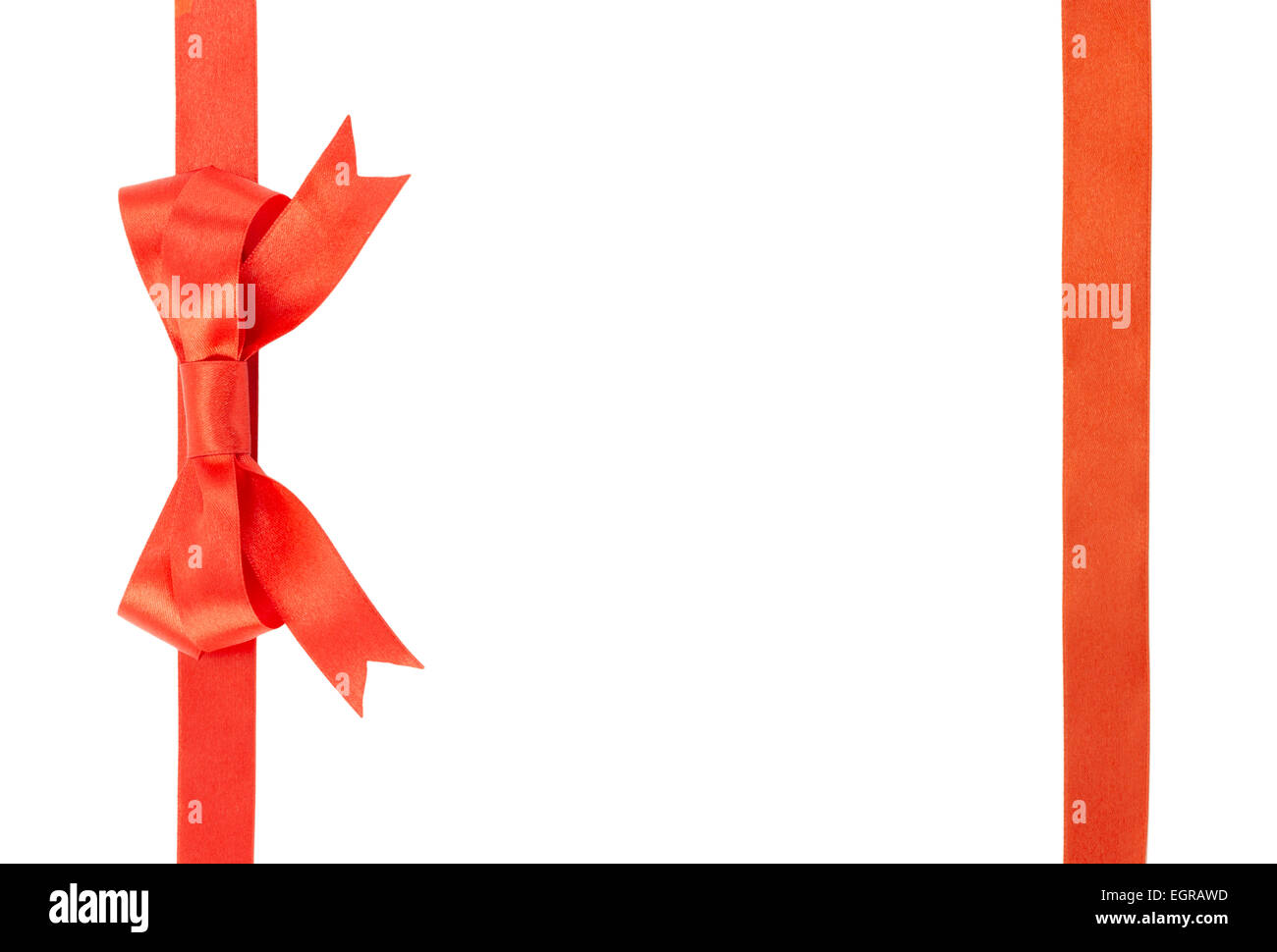 satin ribbon with a bow isolated on white background Stock Photo - Alamy